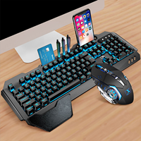 Clavier XINMENG personnalisé K680 LED RGB 104 touches Gamer clavier 2.4G clavier de jeu sans fil souris Combo