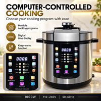 Cuisinière électrique à pression programmable 14-en-1 personnalisée 6L 220V 1000W avec cuve intérieure antiadhésive en aluminium pour la cuisine domestique