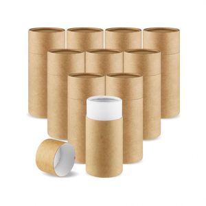 <b>10ml</b> 20ml 30ml 50ml 100ml Cosmetic Packaging Recycled Kraft Cardboard White Brown Black Paper Tube for <b>Bottle</b> - Product Image 1