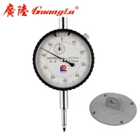Indicateur de cadran GUANGLU 0-10/50 mm 0,01 mm, jauge de test à cadran antichoc mécanique avec support arrière, outil de mesure de précision micrométrique