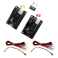 Manette de jeu arcade sans fil 2,4 G, plaque d'encodage USB bon marché pour deux joueurs, machine de jeu PC Mame, bricolage, pousse-pièces sans monnaie