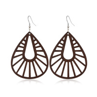 Pendientes de Madera Africanos Boho Colgantes Bohemios Ligeros Estilo Étnico para Mujer