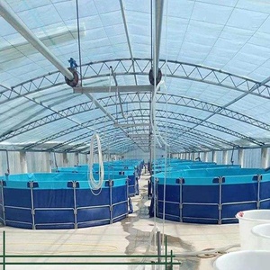 Bañera de peces recubierta de pvc azul, lona grande comercial, tanque de cultivo de peces, estanque, 0utdoor - Product Image 4