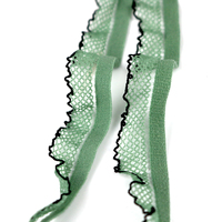 Vente en gros de bordure en dentelle Auricularia Bande élastique Accessoires du vêtement Sangle plissée en dentelle