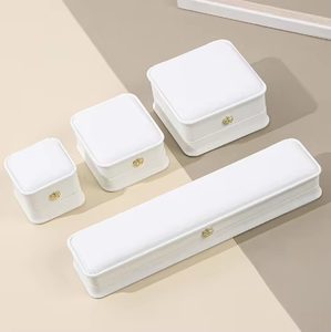 Multi-Color PU Leather Jewelry <b>Box</b> with Velvet Lining Custom Logo Ring Pendant Bracelet Bangle <b>Storage</b> <b>Box</b> Wholesale - Product Image 3