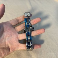 Montre à quartz vintage Y2K Millennium Alien Twisted, boîtier en alliage, bracelet en acier inoxydable, 40 mm, 22 mm, batterie d'une année, 3 BAR