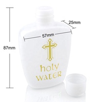 Bouteille D'eau bénite avec Or Croix Catholique Religieux 60ml Bouchon À Vis Bouteille En Plastique