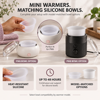 Nouveau mini chauffe-cire 2 modèles PW6 PW8, chauffage au graphène, pot intérieur en acier inoxydable, couvercle transparent, chauffe-cire pour épilation, voyage