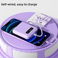 Precio al por Mayor con Cable Integrado, Mini Banco de Energía de 10000 mAh, Cargador Portátil con Logotipo Personalizado, Banco de Energía de 10000 mAh