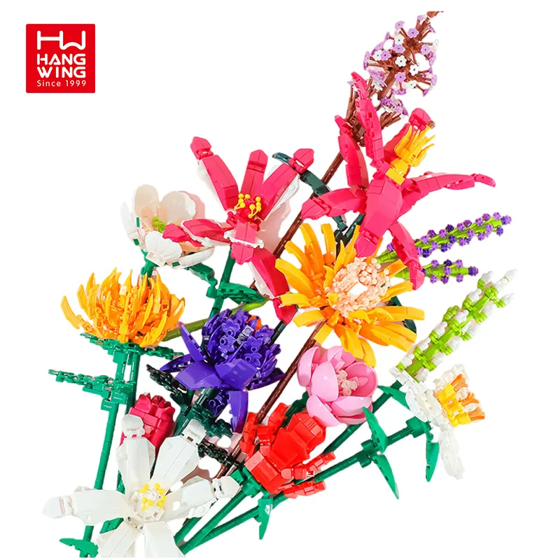 HW Love Series legoing flower shop building blocks girl gift toy set children assembled 2.5mm micro particle diamond bricks