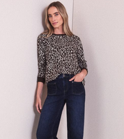 Suéter Jacquard para Mujer, 100% Algodón, Patrón de Leopardo, Tejido de Punto, Otoño Invierno, Informal, Jersey, Logotipo Personalizado, Venta al Por Mayor, Fábrica OEM