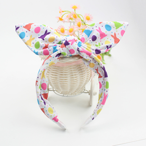 Diademas de Conejito con Orejas de Conejo y Lazo para Niñas, de Tela de Algodón, Accesorios para el Cabello de Niños, para la Primavera y el Festival de Pascua - Product Image 4