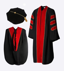 Robe académique Tam pour <span class=keywords><strong>doctorat</strong></span> Robe <span class=keywords><strong>de</strong></span> fin d'études doctorales violette - Product Image 3