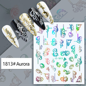 6 Vintage <span class=keywords><strong>Boho</strong></span> Toetem <span class=keywords><strong>Nail</strong></span> Art Stickers 3D Aurora <span class=keywords><strong>Nail</strong></span> Decals Accesorios hechos de papel y plástico - Product Image 3