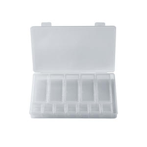 Caja de almacenamiento transparente para diamantes de imitación para uñas, 25x14,8x3cm, estuche organizador con múltiples compartimentos para herramientas de belleza - Product Image 3