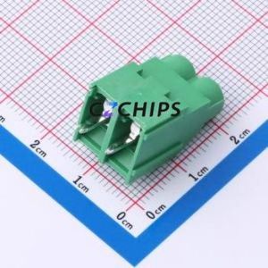 MX635-6.35-02P-GN01-Cu-PS-A Screw Terminal Block Through hole Component (THT),P=6.35mm Connector 1x2P 6.35mm Green Through Hole - Product Image 2
