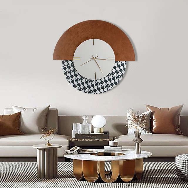 JZ Home Decor 3D Metal Nordic Quartz Wall Clock Creative Mute Art Clocks