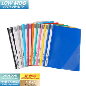 Clip de reliure transfrontalière à étiquette complète PP Dossier de fichiers de documents simple perforé à feuilles mobiles pour les rapports - Product Image 1