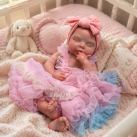 Realistische Reborn-Babypuppen - 18 Zoll Lebensechte Neugeborene Mädchenpuppe aus Silikon mit Weichem Gewichtskörper, Weiches Spielzeug-Geschenkset für Kinder
