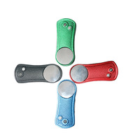 Outil de divot rétractable Accessoires de golf outil de réparation de divot de golf en métal en aluminium marqueur de balle magnétique