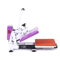 Presse à chaud manuelle mini à prix d'usine 23x30 cm, imprimante à plat pour t-shirt, casquette, vêtement et tapis de souris, nouveauté