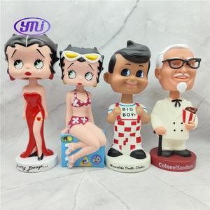 Nouveau Betty <span class=keywords><strong>caca</strong></span> colonel Sanders grand garçon M. cacahuètes Vintage américain PVC Bobble tête Figure jouets pour la décoration de la maison tableau de bord - Product Image 3