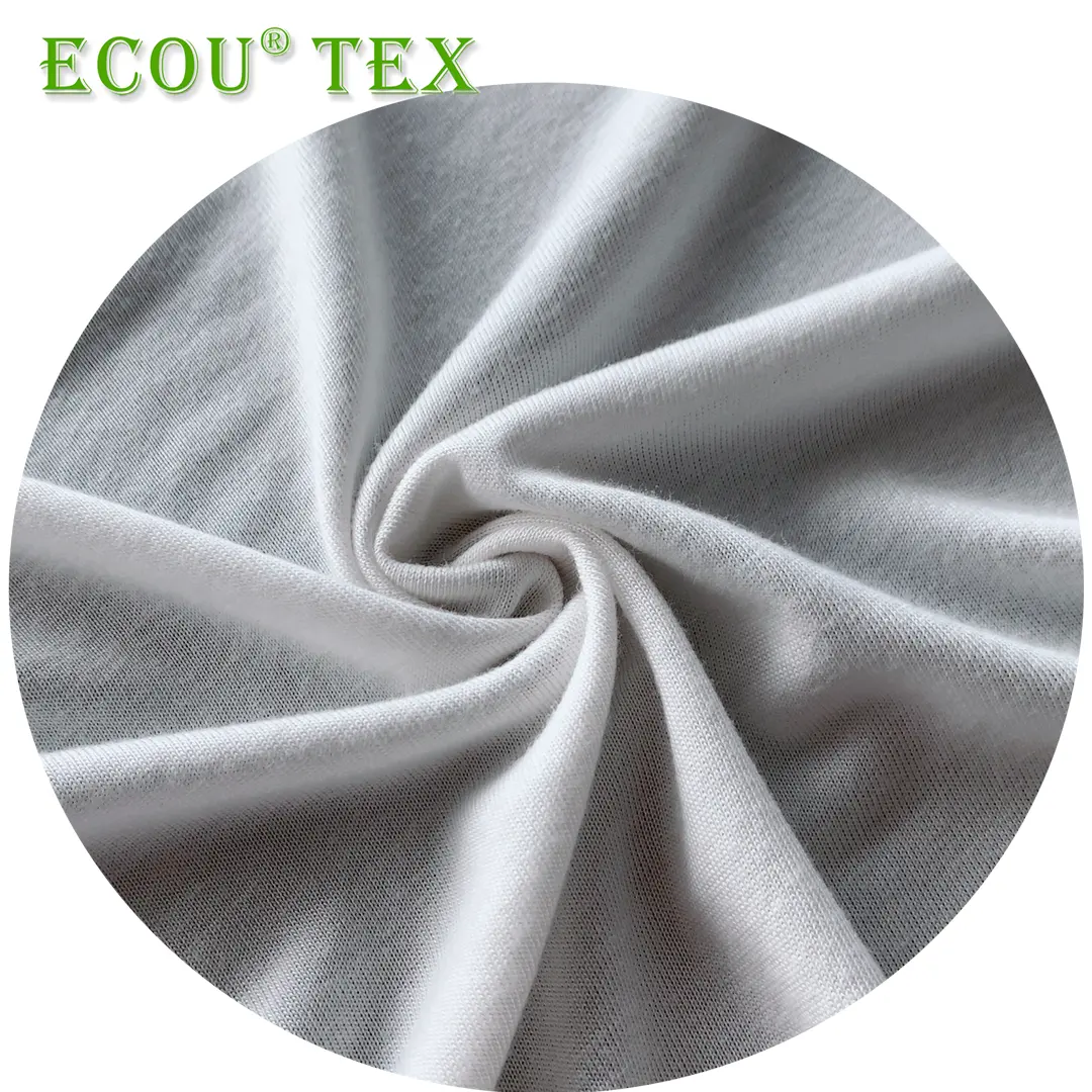 Eco-friendly 21s 190gsm high quality supersoft 100% Tencel knit plain dyed single jersey fabric for garments bedding