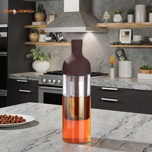 Nouveau design de bouteille en verre de thé café infusé à <span class=keywords><strong>froid</strong></span> de qualité supérieure avec filtre en acier inoxydable de qualité alimentaire - Product Image 1