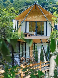 Tente de <span class=keywords><strong>camping</strong></span> de luxe à structure en acier pour 4 saisons avec salle de bain pour safari africain, hôtel, glamping de luxe - Product Image 3