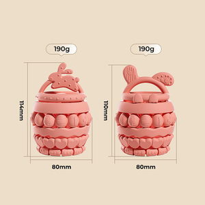 Multi Silicone colorato che impilano giocattoli per l'educazione della prima infanzia e lo sviluppo cognitivo, Set di blocchi di costruzione per bambini - Product Image 3