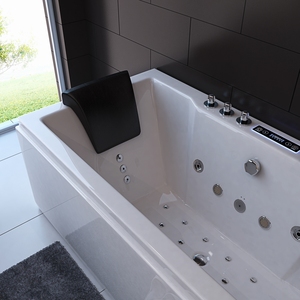 <span class=keywords><strong>Baignoire</strong></span> de massage à remous en acrylique moderne de 1,70 m pour alcôve à 3 côtés, application hôtelière, <span class=keywords><strong>baignoire</strong></span> de trempage sans fenêtre - Product Image 3