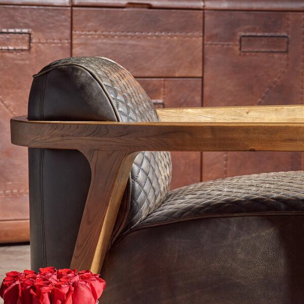 plush genuine leather chair