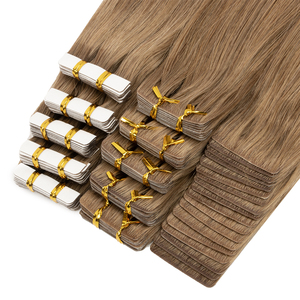 Extensioni per capelli con nastro invisibile di alta qualità per saloni, all'ingrosso, in capelli umani, a doppia trama, biondo ombré, colore chiaro - Product Image 2