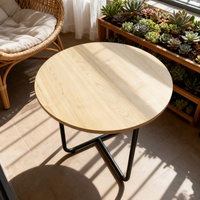 Ensemble de table basse ronde en bois moderne, écologique et durable de haute qualité pour salon, maison, chambre à coucher