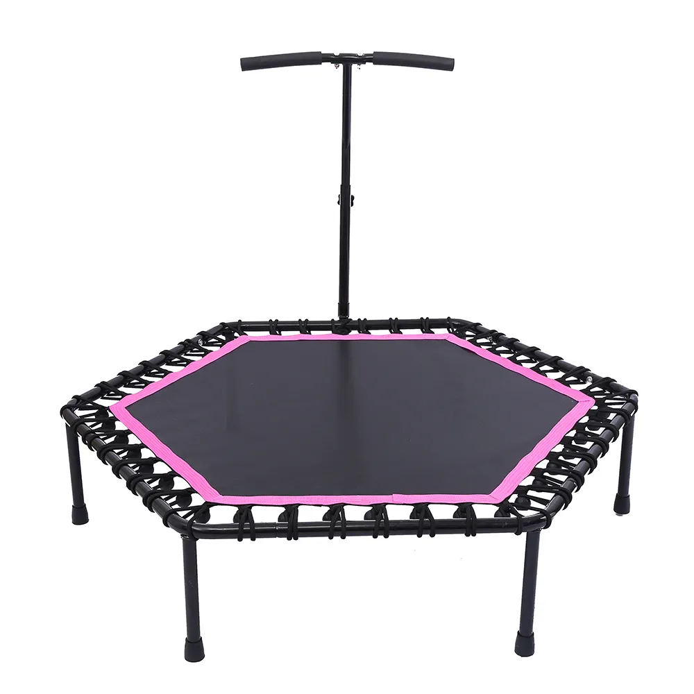 Kunden spezifisches Logo Indoor Fitness Sechseckiges elastisches Seil 48 Zoll Mini Trampolin