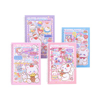 Carnet à spirale A5, design esthétique, cahier d'étudiant mignon, épaissi, motif dessin animé, cadeau, emballage personnalisé, carnet d'adresses, couverture PP, 80 feuilles