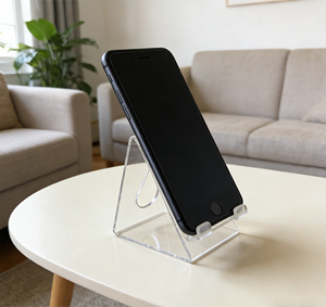 Soporte Acrílico para Teléfono Móvil, Transparente, Multiángulo Ajustable, Antideslizante, para Oficina y <span class=keywords><strong>Hogar</strong></span> - Product Image 4