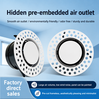 Aérateur circulaire réglable - Contrôle de flux d'air rotatif ON/OFF, diffuseur perforé en ABS pour système de ventilation CVC