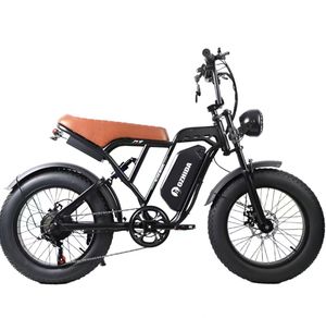 Bicicleta Eléctrica Deportiva de Alta Velocidad con Llantas para Nieve de 20 Pulgadas, Batería de Litio de 48V 15Ah, Suspensión Completa, Frenos de Disco Mecánicos y Motor sin Escobillas - Product Image 1