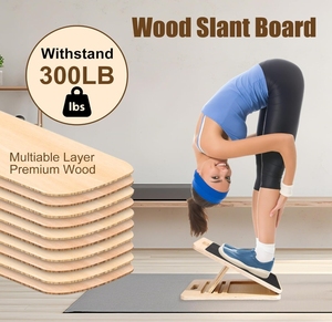 Planche inclinée en bois pliable à pied réglable 5 positions en bois de gymnastique professionnelle en gros - Product Image 3