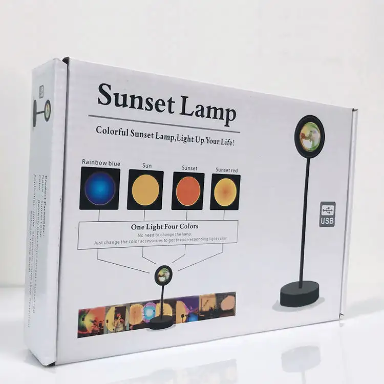 Multicolor Vignetting Rgb Led Sunset Light 16 Colors Changeable Ir Remote Control Sunset Lamp Night Lights