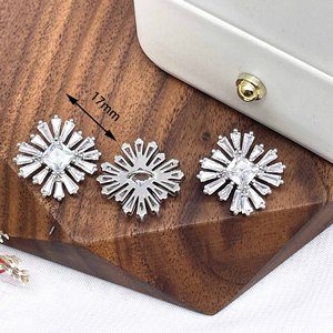 Bán buôn <span class=keywords><strong>Rhinestone</strong></span> Fancy Zircon nút tùy chỉnh bạc kim loại Shank nút cho phụ kiện may mặc - Product Image 5