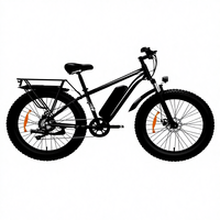 Vélo de montagne sportif avec pneus larges de 26 pouces, cadre en aluminium, moteur sans balais 1000W 48V, batterie au lithium 15Ah, étanche, 21 vitesses, moyeu arrière