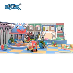 New design indoor soft playground Kids Trampolines with high quality plastic slide indoor playground equipments