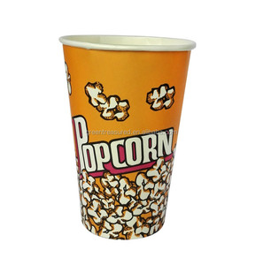 Green Treasure Grande taille Tasse en papier personnalisé 64oz 85 OZ Seau à pop-corn en papier pour poulet frit avec couvercle - Product Image 5