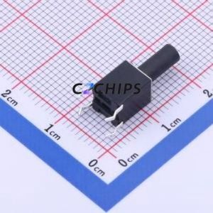 TS-1095KD-A19B3-D2 Tactile Switch Through hole-4P,6x6mm Switch Single Pole Single Throw Round Button 2.5N Through Hole - Product Image 2