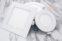 Commercial Ultra Slim 3W/6W/9W/12W/15W/18W/24W Panneau lumineux LED encastré Top Sale Down Light in Square/Round Design