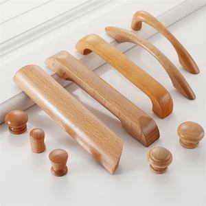 Kabinet Kayu Laci Lemari Kenop Pintu Tarik Dapur Pegangan Panjang Furnitur <span class=keywords><strong>Hardware</strong></span> Hitam Alami Walnut/Beech/Oak - Product Image 4