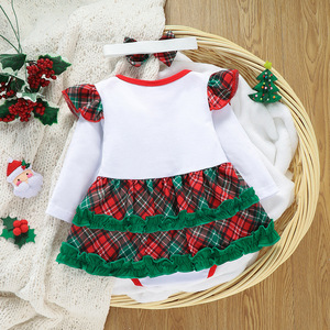 Ropa Navideña para Niños, Vestidos de Encaje Baratos, Vestido de Fiesta para Bebés, Bonito Vestido Tipo Romper de China - Product Image 2