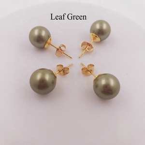 Boucles d'oreilles en acier inoxydable JX66 avec perle, plus de 15 couleurs disponibles, perle de coquille de haute qualité pour fille, femme, fille, bijoux - Product Image 3